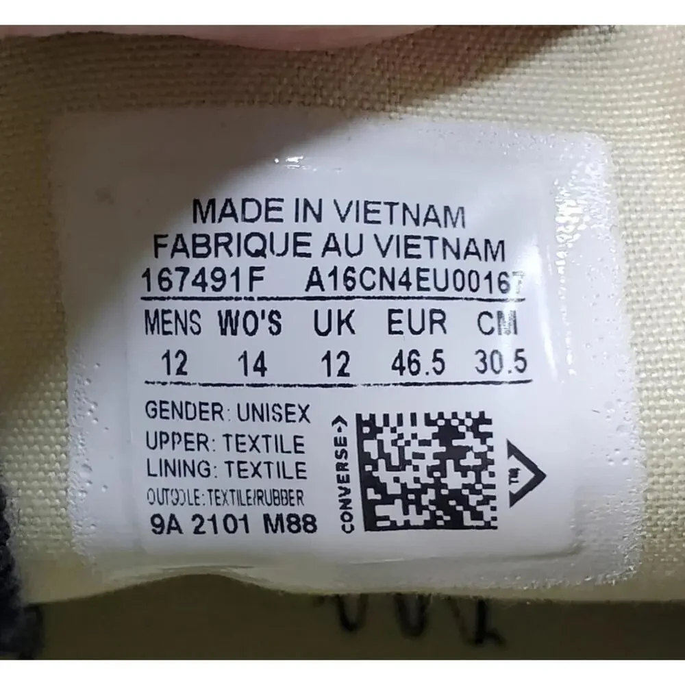 Converse Unisex CT All Star 167491F Black Basketball Shoes Sneakers M12 W14 - Picture 14 of 16